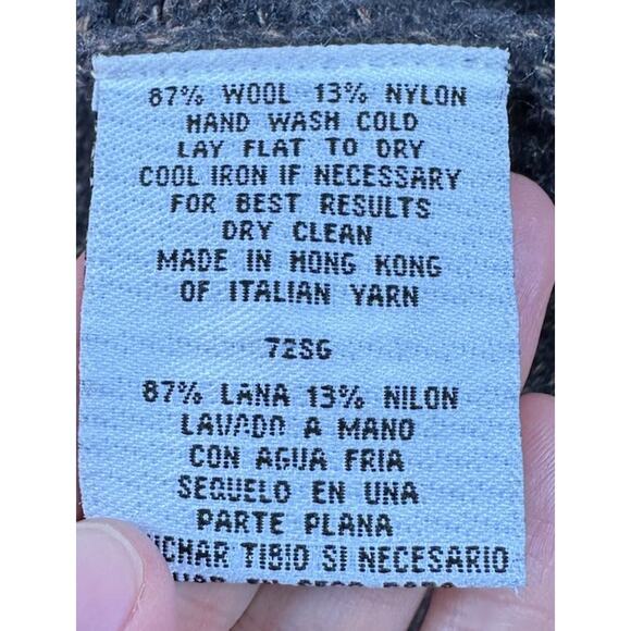 Eileen Fisher Open Front Cardigan Sweater Size Large Italian Yarn Wool Blend - Picture 4 of 8